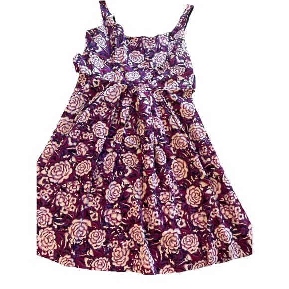 Corey P Dress Purple Floral Size 8 - Picture 1 of 8